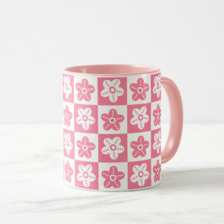 Punkt Flower Rosa White Mugg
