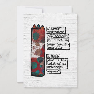 Punkt för ett skivkort för kronärtskockor... kort