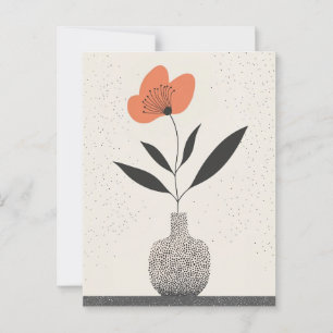 Punkt punkt blomning #001 vykort