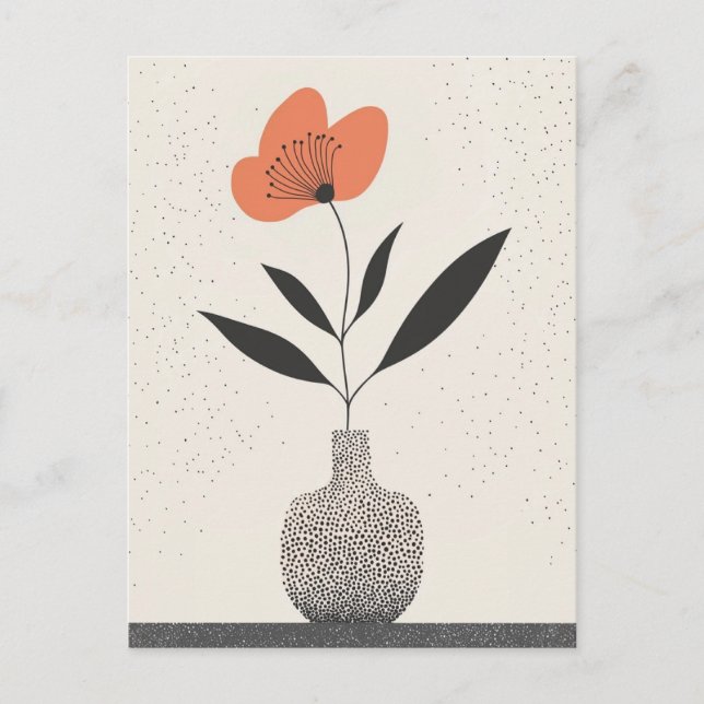 Punkt punkt blomning #001 vykort (Framsida)