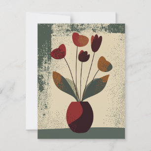 Punkt punkt blomning #002 vykort
