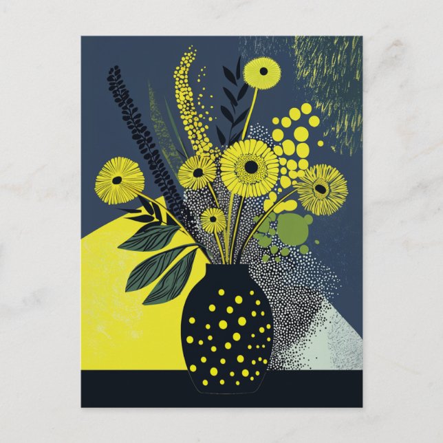 Punkt punkt blomning #005 vykort (Framsida)