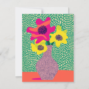 Punkt punkt blomning #007 vykort