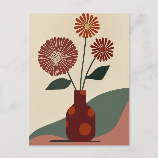 Punkt punkt blomning #010 vykort (Framsida)