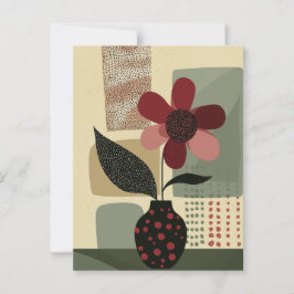 Punkt punkt blomning #020 vykort