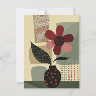 Punkt punkt blomning #020 vykort