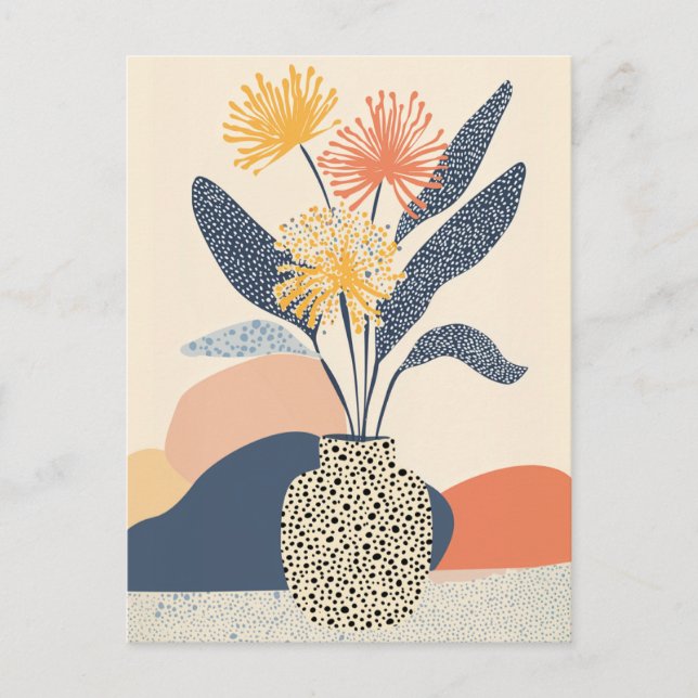 Punkt punkt blomning #026 vykort (Framsida)