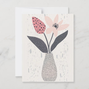Punkt punkt blomning nr 003 vykort