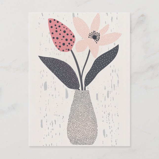 Punkt punkt blomning nr 003 vykort (Framsida)