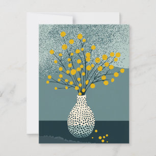 Punkt punkt blomning nr 004 vykort
