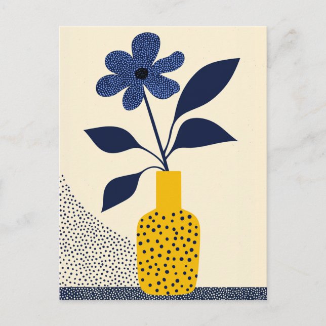 Punkt punkt blomning nr 015 vykort (Framsida)