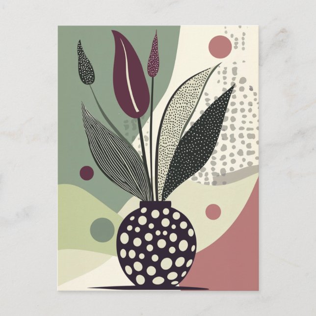 Punkt punkt blomning nr 021 vykort (Framsida)