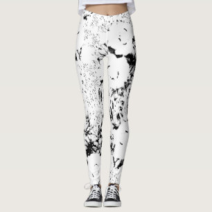 Punkt, svart kon leggings