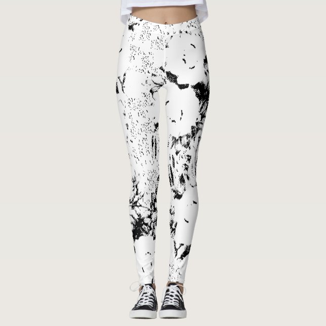 Punkt, svart kon leggings (Framsida)