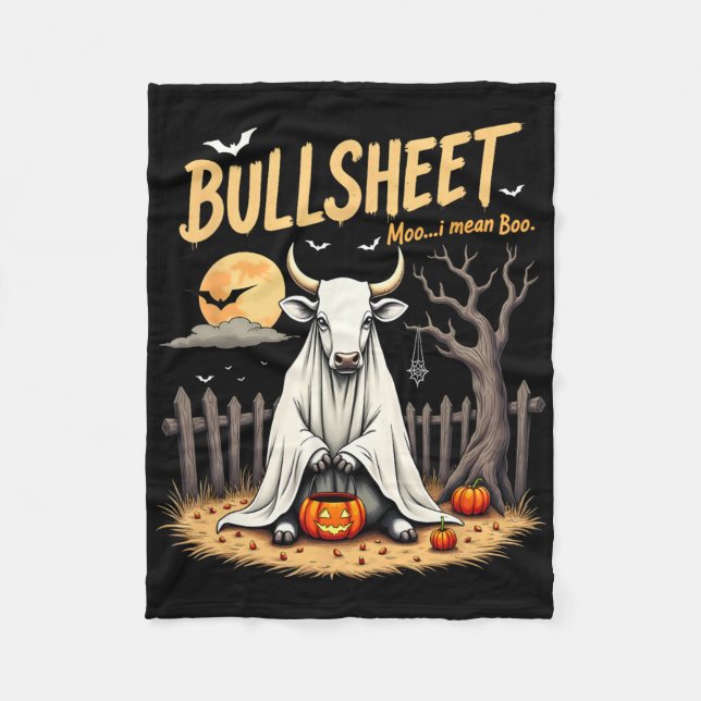 Punktbladskund Ghost Halloween Pun med Jack O’ Lan Fleecefilt (Framsidan)