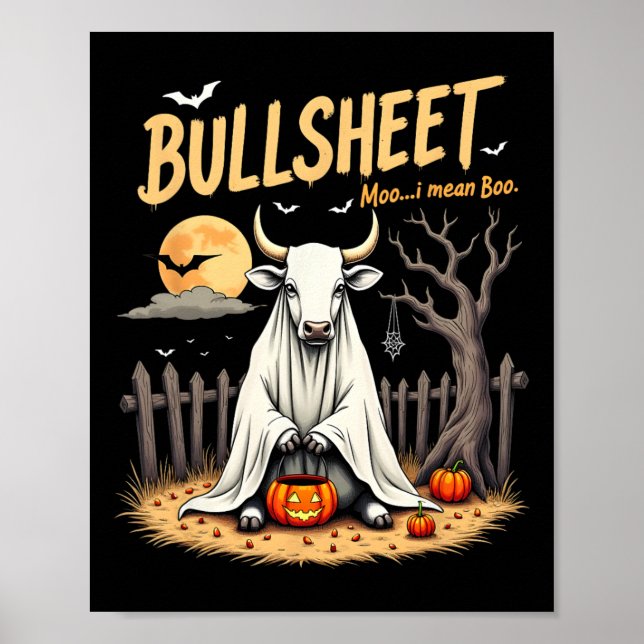 Punktbladskund Ghost Halloween Pun med Jack O’ Lan Poster (Framsidan)