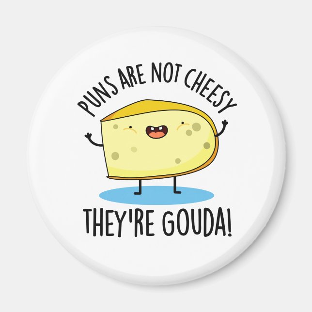 Punkter är inte ostar, de är Gouda Funny Cheese Pu Magnet (Framsidan)