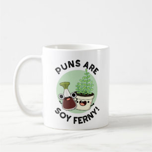 Punkter är soy Ferny Funny Soy Sauce Plant Pun Kaffemugg