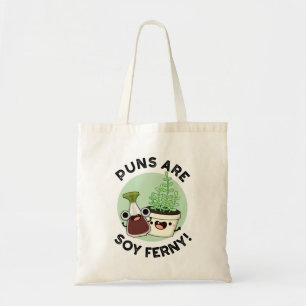 Punkter är soy Ferny Funny Soy Sauce Plant Pun Tygkasse