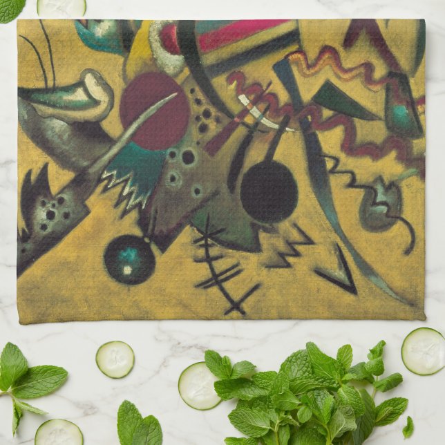 Punkter av Wassily Kandinsky, gammaldags expressio Kökshandduk (Vikta)