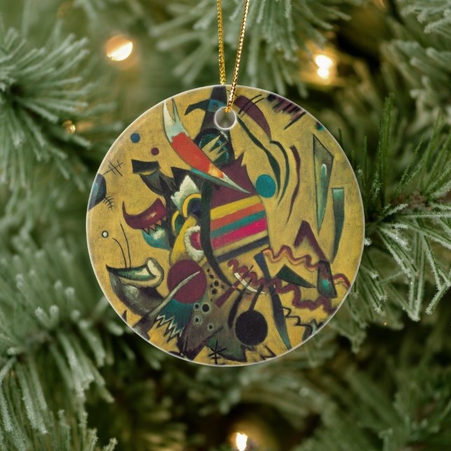 Punkter av Wassily Kandinsky, Vintage expressionis Julgransprydnad Keramik (Träd)