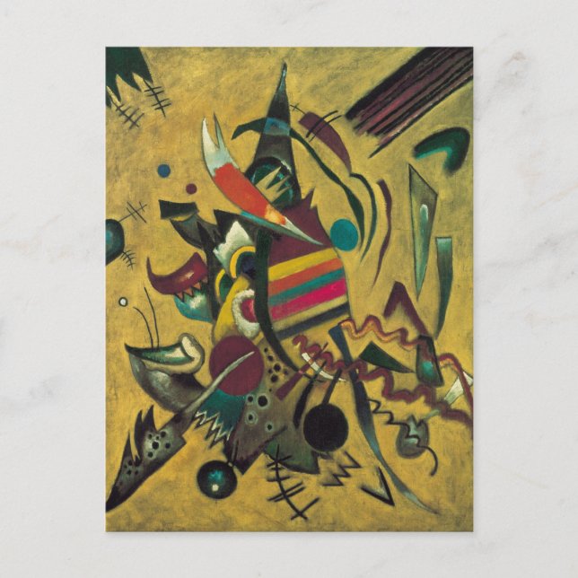 Punkter av Wassily Kandinsky, Vintage Expressionis Vykort (Framsida)