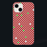 Punkter Diagonal Graphical Mönster Red White Grönt<br><div class="desc">Modern diagonal mönster i rött polka dots på vit solid bakgrund. I grund och botten ett snyggt mönster, men med slumpmässiga undantag som ger liv. Några slumpmässiga prickar ersätts med färska gröntar i vår, och ett fåtal röda prickar tas bara bort från mönster och skapar den fasta bakgrunden genom.</div>