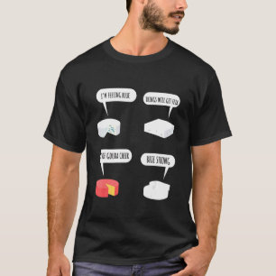 Punkter med ost av osten Brie Feta och Gouda T Shirt