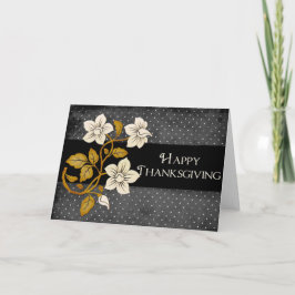Punkter och blommor: Happy thanksgiving-gratulatio Helgkort