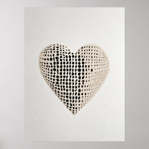 Punkter och polka-hjärtedesign poster