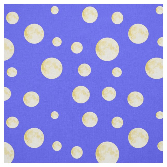 Punkter, polka dots, prickar, blåa, Måne Tyg (Provkarta)