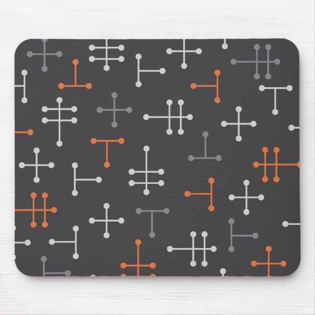 Punkter - Retro Modern Abstrakt Mousepad Musmatta (Framsidan)