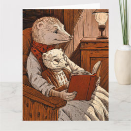 Punkter som läser en bok kort