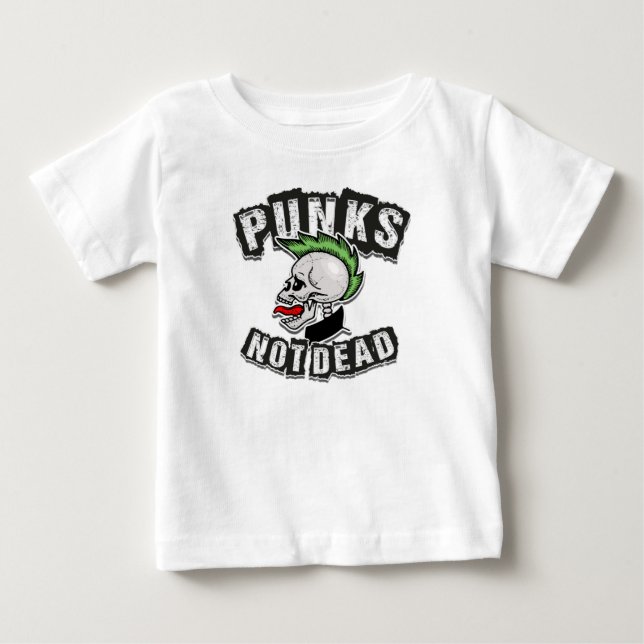 Punkter utan dödlig skal, mohawk Punk Sten Rocker T Shirt (Framsida)
