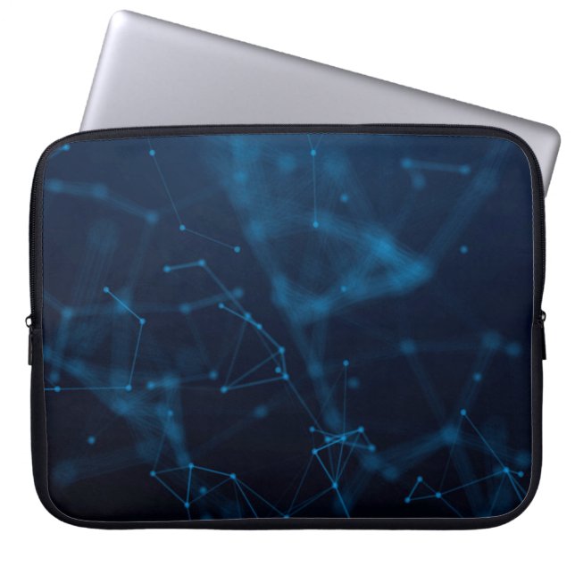 Punkter vid linjer ansluter polygon laptop fodral (Framsidan)