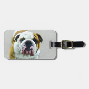 Punkthundsmålning - Cute Original Hund Art Bagagebricka