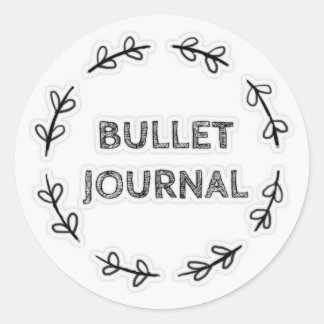 Punktklistermärke journal runt klistermärke
