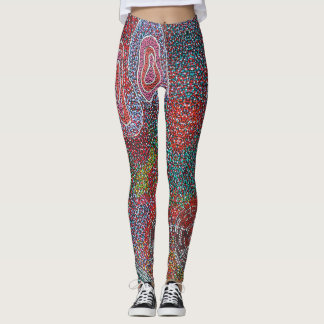 Punktmålning av australiska originalkonstnärer leggings