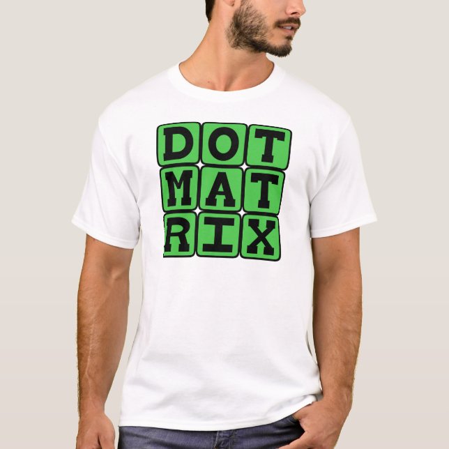Punktmatris, mönstrad array t shirt (Framsida)
