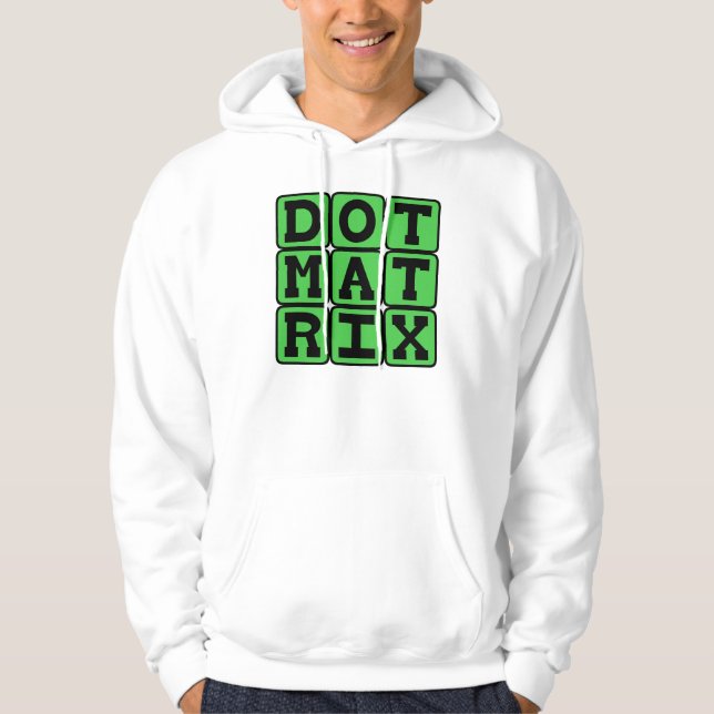 Punktmatris, mönstrad matris hoodie (Framsida)