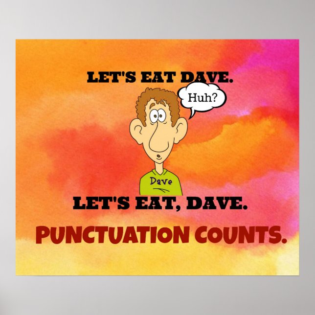 Punkträknare: Låt oss Eat Dave. Poster (Framsidan)
