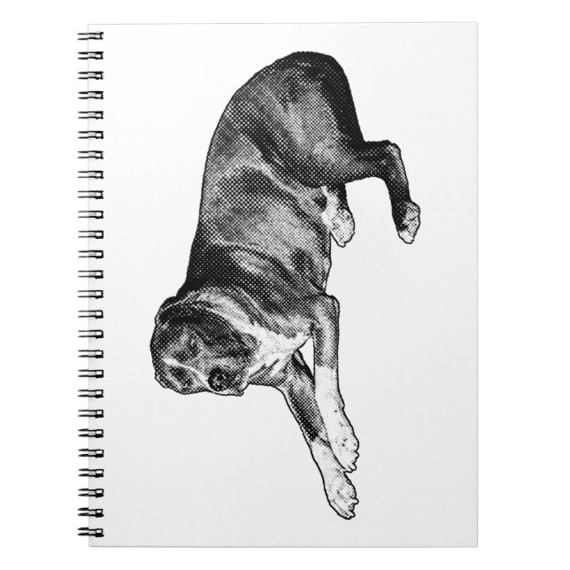 Punktreflektioner - raster Hund bärbar dator Anteckningsbok (Framsidan)