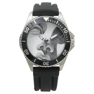 Punktskriftskonst: Klassiskt marmorgesicht Armbandsur