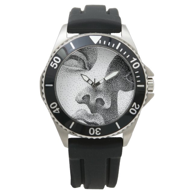Punktskriftskonst: Klassiskt marmorgesicht Armbandsur (Framsida)