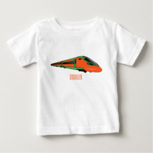 Punktuppställning tåg tecknad illustration t shirt
