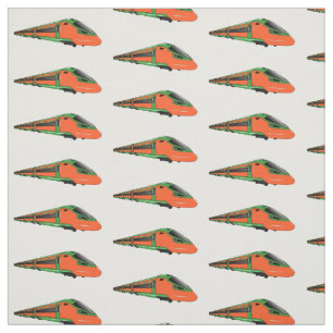 Punktuppställning tåg tecknad illustration tyg