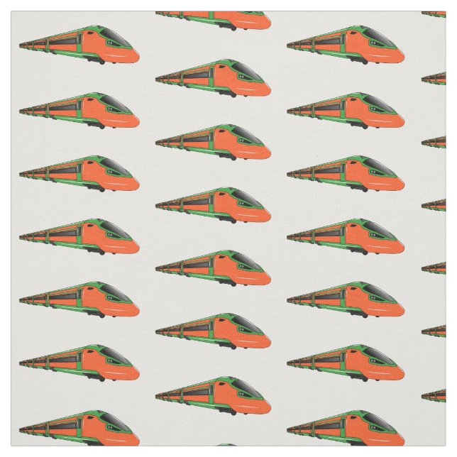 Punktuppställning tåg tecknad illustration tyg (Provkarta)