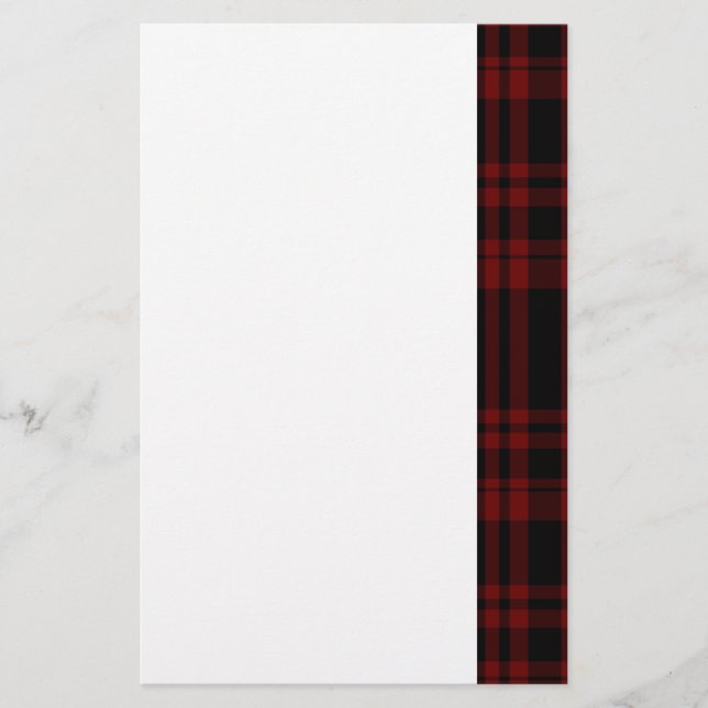 Punky Blodröd Karo Brevpapper (Framsida)