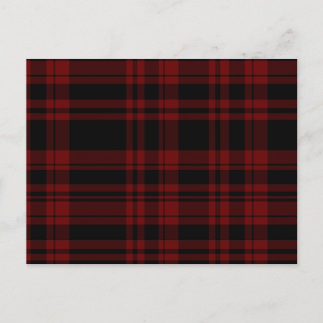 Punky Blodröd Karo Vykort (Framsida)