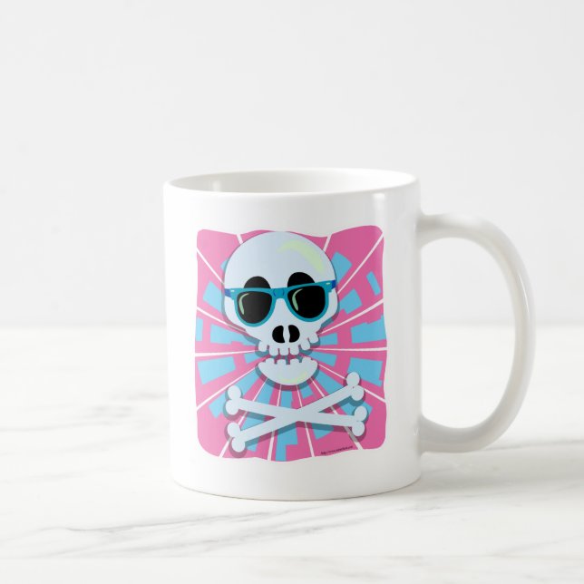 Punky Skull 80 Shades Retro Vibes Kaffemugg (Höger)
